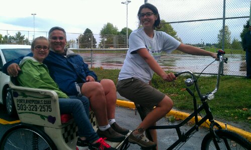Portland Pedicab pedals Families